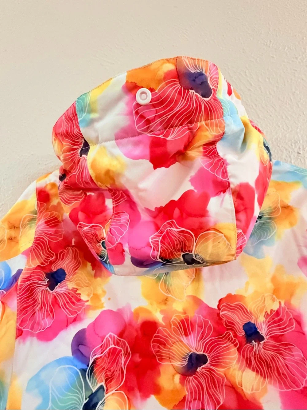 Roxy pink floral hood ski snowboard jacket